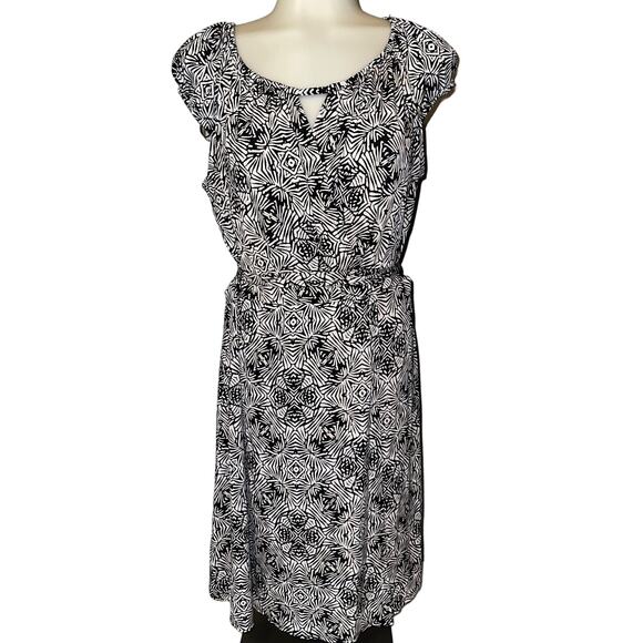 Laundry by Design Black and White Faux Wrap Dress Size Medium 6/8 Womens - Picture 1 of 5